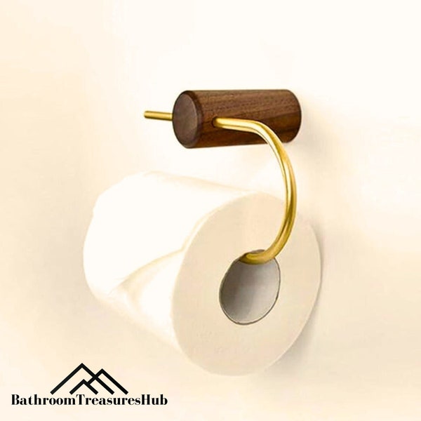 Wood Paper Holder, Toilet Paper Holder, Wall Mounted Toilet Paper Holder, Toilet Roll Holder, Bathroom Accessories, Home Decor