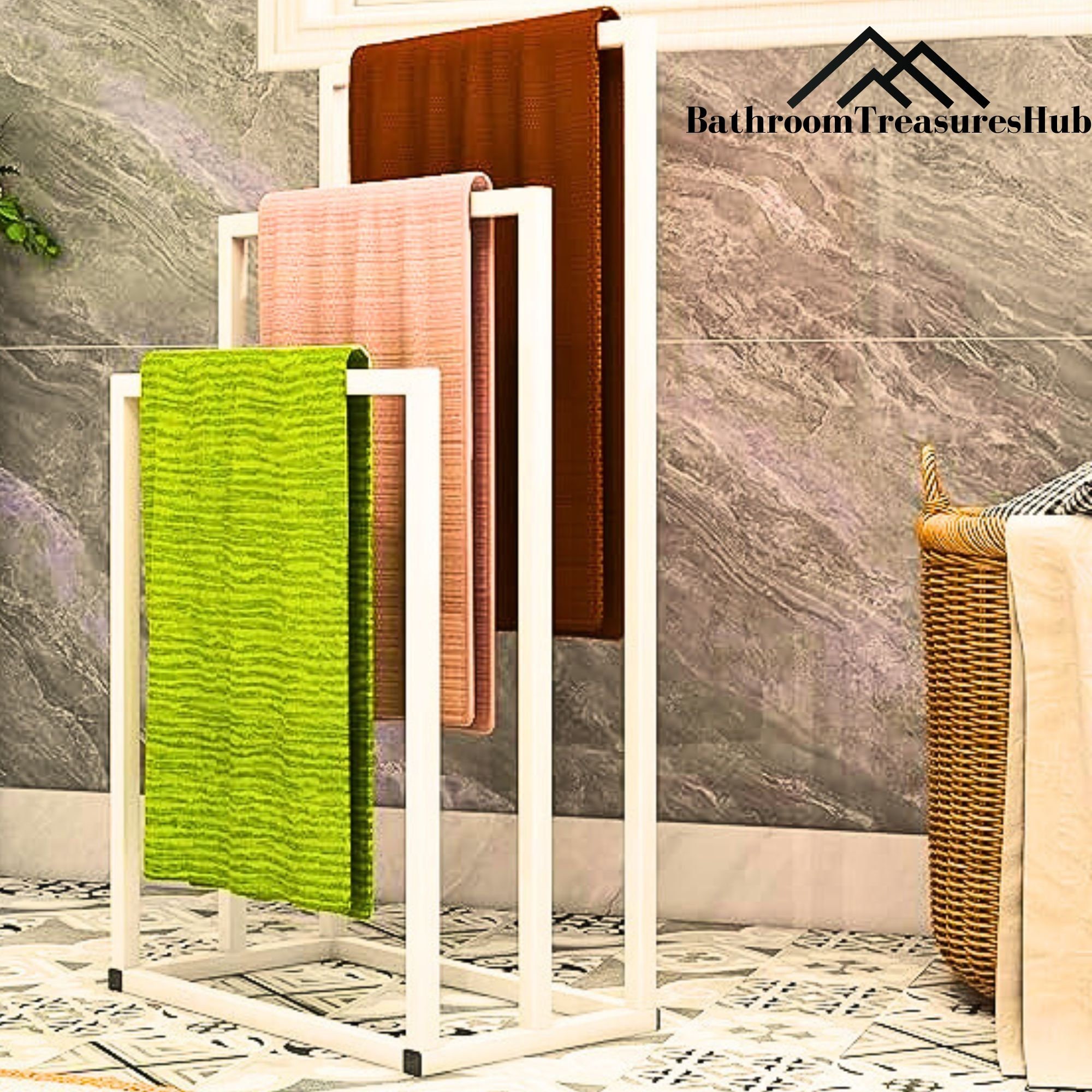 Freestanding Towel Rack, Hand Towel Holder, Bathroom Towel Storage, Bathroom Towel Hanger, Towel ...