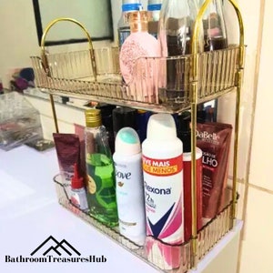 Panier de rangement, Rangement de salle de bain, Porte-objets, Panier de salle de bain, Panier à linge moderne, Organiseur de produits de beauté image 2