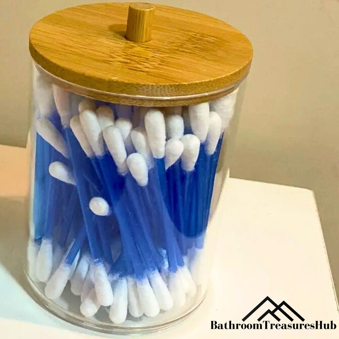 Storage Jar, Bamboo Lid Jar, Bathroom Storage Jar, Home Decor, Bathroom ...