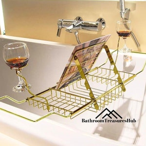 Estante para bañera, estante para cama, estante para iPad, accesorios para baño, soporte para computadora portátil, tableta, soporte para libros, botellero, mesa de noche