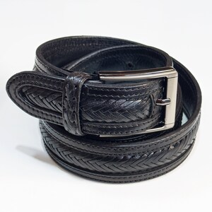Handmade Leather Belt, Full Grain Leather Belt, Black Leather Belt, Mens Leather Belt, Womens Belt, Waistband, Gift for Him, Gift Belt