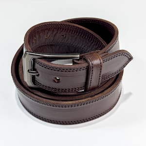 Handmade Leather Belt, Brown Leather Belt, Full Grain Leather Belt, Mens Leather Belt, Womens Belt, Waistband, Gift for Him, Gift belt