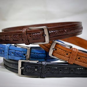 Handmade Leather Belt, Full Grain Leather Belt, Multiple Colors Leather Belt, Men&#39;s Leather Belt, Womens Belt, Waistband, Gift for Him, Gift