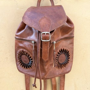 Leather Backpack, Handmade Backpack, Brown Leather Bag, Leather Rucksack, Top Grain Leather Backpack, Backpack, Women Backpack, Gift for Her