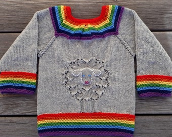 Knitting instructions children's sweater "Sheep"