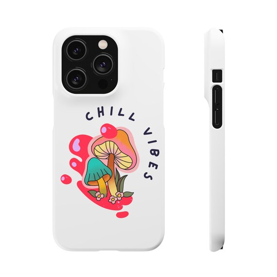 Chill Vibes Mushroom Print Snap Cases, Gift for him, Gift for her, Gift for Mushroom Lovers