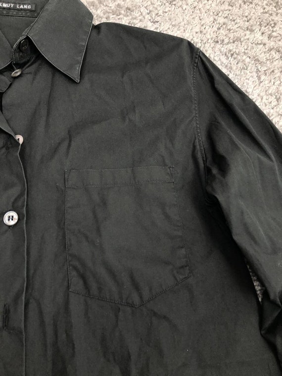 Helmut Lang Black Button Up Mens Pocket Shirt Ava… - image 5