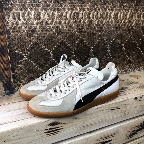 1985 Rare Puma BW Sport West Germany 11.5US Size White Sneakers Low Rare Vintage Archive Designer Y2K Opium kanye west style