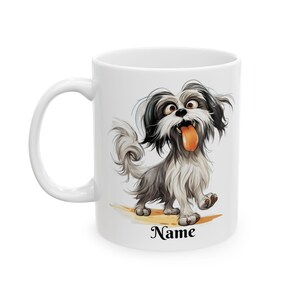 Shih Tzu Ceramic Mug, Personalized Dog Lover Coffee Cup, Custom Pet Portrait Gift, Puppy Owner Tea Mug, Animal Lover Kitchen Decor, Pet