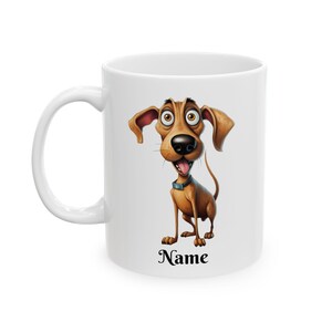 Rhodesia Ceramic Mug, Personalized Dog Lover Coffee Cup, Custom Pet Portrait Gift, Puppy Owner Tea Mug, Animal Lover Kitchen Decor, Pet