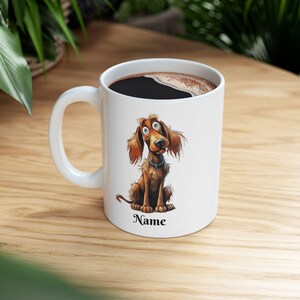 Irish Setter Ceramic Mug, Personalized Dog Lover Coffee Cup, Custom Pet Portrait Gift, Puppy Owner Tea Mug, Animal Lover Kitchen Decor, Pet