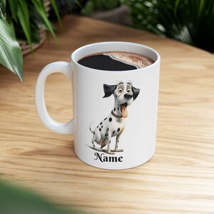 Dalmatian Ceramic Mug, Personalized Dog Lover Coffee Cup, Custom Pet Portrait Gift, Puppy Owner Tea Mug, Animal Lover Kitchen Decor, Pet