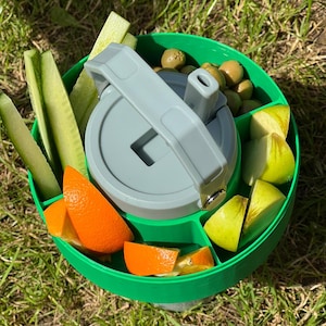 3D Printable STL File - Stanley Iceflow Snack Tray for Summer Picnics, Garden, Movie Night & Beach with Lid