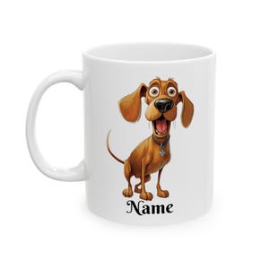 Vizsla Ceramic Mug, Personalized Dog Lover Coffee Cup, Custom Pet Portrait Gift, Puppy Owner Tea Mug, Animal Lover Kitchen Decor, Pet