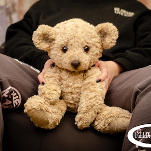 Handgemachter Teddybär aus weichem Plüsch mit beschwertem Granulat, 40 cm
