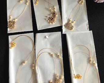 Minimalistic invisible kemp necklace/ South Indian jewelry/one gram