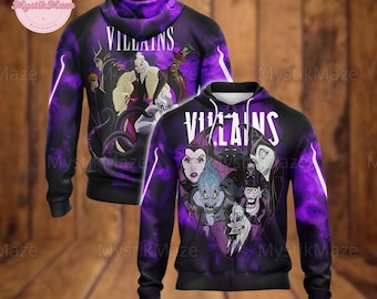 Halloween shirt Disney schurken, Disneyland schurken hoodie, shirt schurken personages, shirt Disneyland familie, Disney verjaardagscadeau