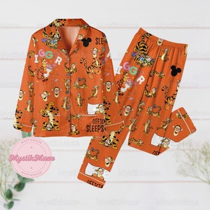 Ensemble pyjama Noël Tigrou, pyjama femme Tigrou, pyjama des fêtes Tigrou Disney, famille pyjama Tigrou, chemise de minuit Tigrou, cadeau drôle