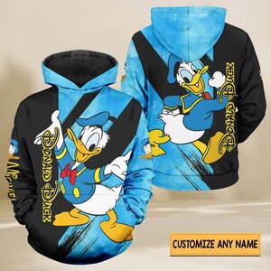 Personalized Donald Duck Hoodie And Joggers, Disney Donald Hoodie, Movie Cartoon Hoodie, Magic Kingdom, Disney World Gifts For Him Her