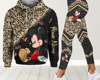 Valentine Mickey Hoodie And Legging Set, Disneyland Trip Shirt, Cartoon Movie Womens Leggings, Magic Kingdom Merch, Gift For Fan