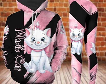 Ensemble sweat à capuche et legging Marie, jolie chemise Marie, chemise voyage Disney, sweat à capuche Magic Kingdom, leggings femme, t-shirt chat Disneyland, cadeau amusant