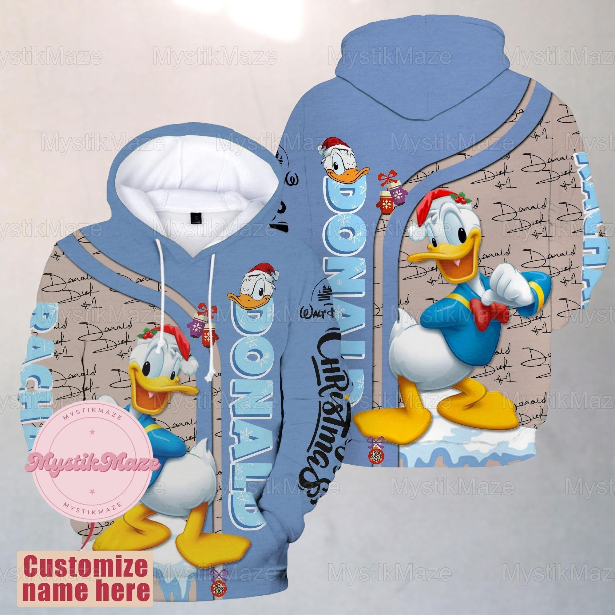 Discover Personalized Donald Hoodie, Donald Duck 3D Hoodie, Donald Disney Adult Hoodie, Funny Donald Trendy Hoodie, Disneyworld Donald Hoodie