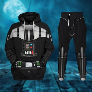 Darth Vader Costume Hoodie Sweatshirt T-shirt Joggers, Halloween Star Wars Cosplay, Disney Movie Shirt, Anakin Skywalker Zip Hoodie