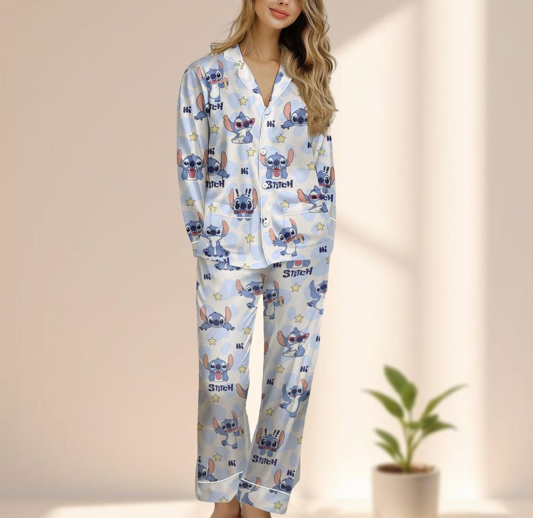 Disney Stitch Pyjamas for Women Short Sleeve PJs Set 2 Pack Lounge Sets Nightwear main image 1