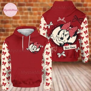Personalized Minnie Hoodie Legging, Minnie Mouse Hoodie, Disney Trip Shirt, Minnie 3D Hoodie, Workout Leggings, Halloween Disney Shirt