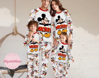 Pijamas de Mickey para la familia, pijamas navideños de Mickey Mouse Funhouse, conjunto de pijamas a juego de Mickey Disney, pijamas de Mickey Mouse para fiesta