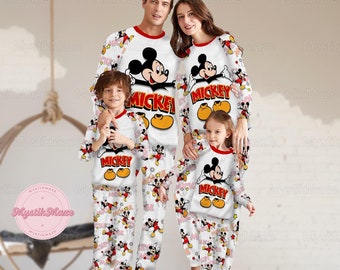 Mickey Pajamas Family, Mickey Mouse Funhouse Holiday Pajamas, Mickey Disney Matching Pajamas Set, Mickey Mouse Pajamas For Party