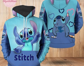 Stitch Hoodie, Lilo And Stitch Shirt, Stitch Disney Zip Hoodie, Stitch Adult Hoodie, Stitch Aesthetic Hoodie, Disney Fan Birthday Gift