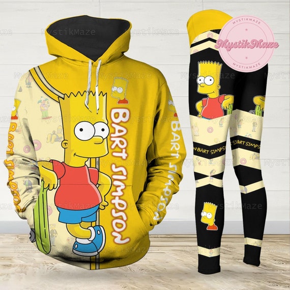 Bart Simpson Hoodie Legging Bart Simpson 3D Hoodie the Simpson Legging Bart Simpson Adult Hoodie Bart Simpson Womens Legging Etsy
