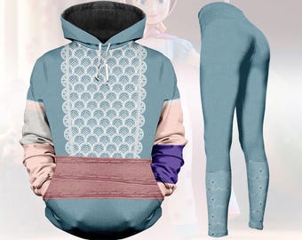 Toy Story Bo Peep Cosplay Costume, Bo Peep Hoodie/Leggings, Disney Princess Cosplay Shirt, Disney Outfit For Her,Halloween Costume Gift