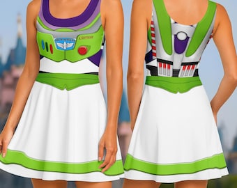 Disfraz de Buzz Lightyear, vestido de patinadora, disfraz de guardabosques espacial de Disneybound, vestido de Disney para correr, vestido de Toy Story, regalo para ella