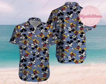 Mickey Button Shirt, Mickey Mouse Shirt, Mickey Hawaiian Shirt, Magic Kingdom Shirt, Tropical Mickey Button Up Shirt, Birthday Gift