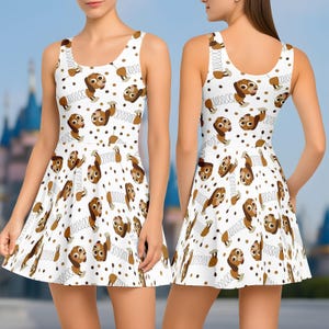 Toy Story Slinky Dog Skater Dress, Disney Slinky Casual Dress, Toy Story Character Women Dresses, Summer Beach Dress, Gift For Her