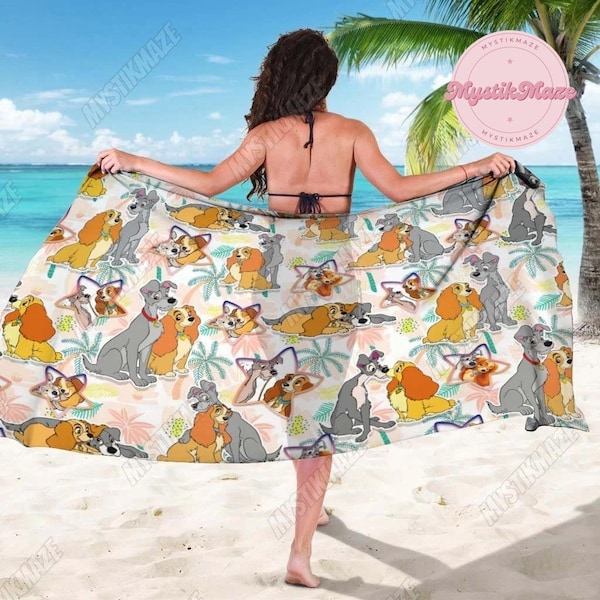 Lady und das Tramp Strandtuch, Lady N The Tramp Handtuch Bad, Disney Summer Trip, Lady und das Tramp Reisetuch, Disney Strandtuch