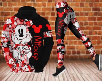 Mickey Hoodie And Legging, Disney Trip Shirt, Cartoon Movie Leggings, Magic Kingdom Costume  Shirt, Women Leggings, Gift For Fan