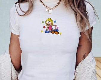 Camiseta de bebé bordada de Lizzie McGuire, camiseta "De esto están hechos los sueños", camiseta inspirada en Disney de los años 2000, camiseta con estilo de los 2000, regalo para ella.