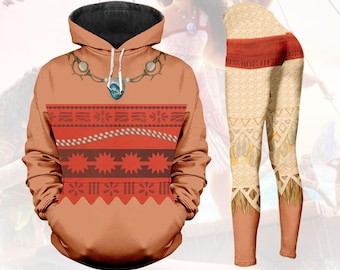 Disfraz de Moana, sudadera/mallas de Moana, camiseta de princesa Disney, camiseta de disfraz de RunDisney Island, regalo de atuendo de Disneybound para ella
