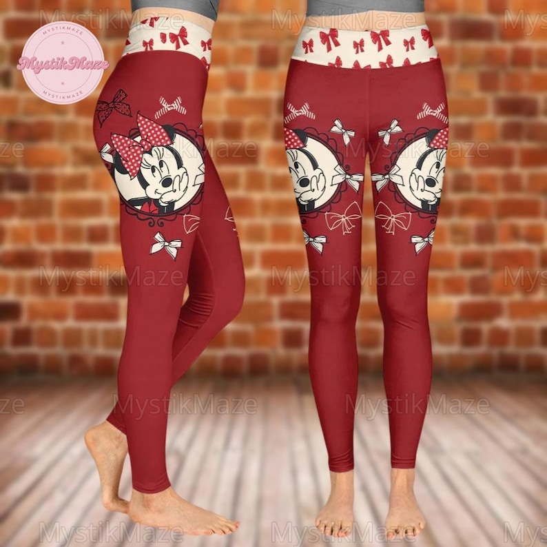 Personalized Minnie Hoodie Legging, Minnie Mouse Hoodie, Disney Trip Shirt, Minnie 3D Hoodie, Workout Leggings, Halloween Disney Shirt