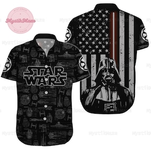 Darth Vader Button Shirt, Star Wars Hawaiian Shirt, Darth Vader Shirt, Star Wars Shirt, Darth Vader Summer Shirt, Star Wars Hawai Shirt