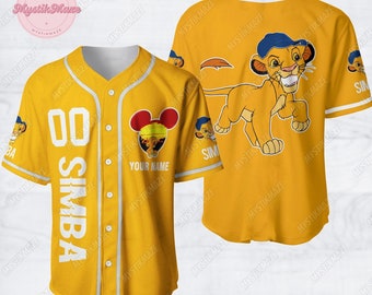 Personalized Simba Baseball Jersey, Lion King Baseball Shirt, Disneyland Jersey Shirt, Simba Athletic Jersey, Simba Football Jersey