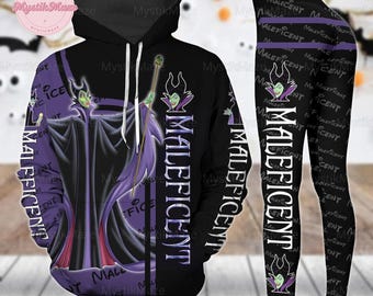 Halloween Maleficent Hoodie Legging Set, Disney Villains Shirt, Maleficent  Witch Hoodie, Fall Season Witchy Vibes Merch, Gift For Fan