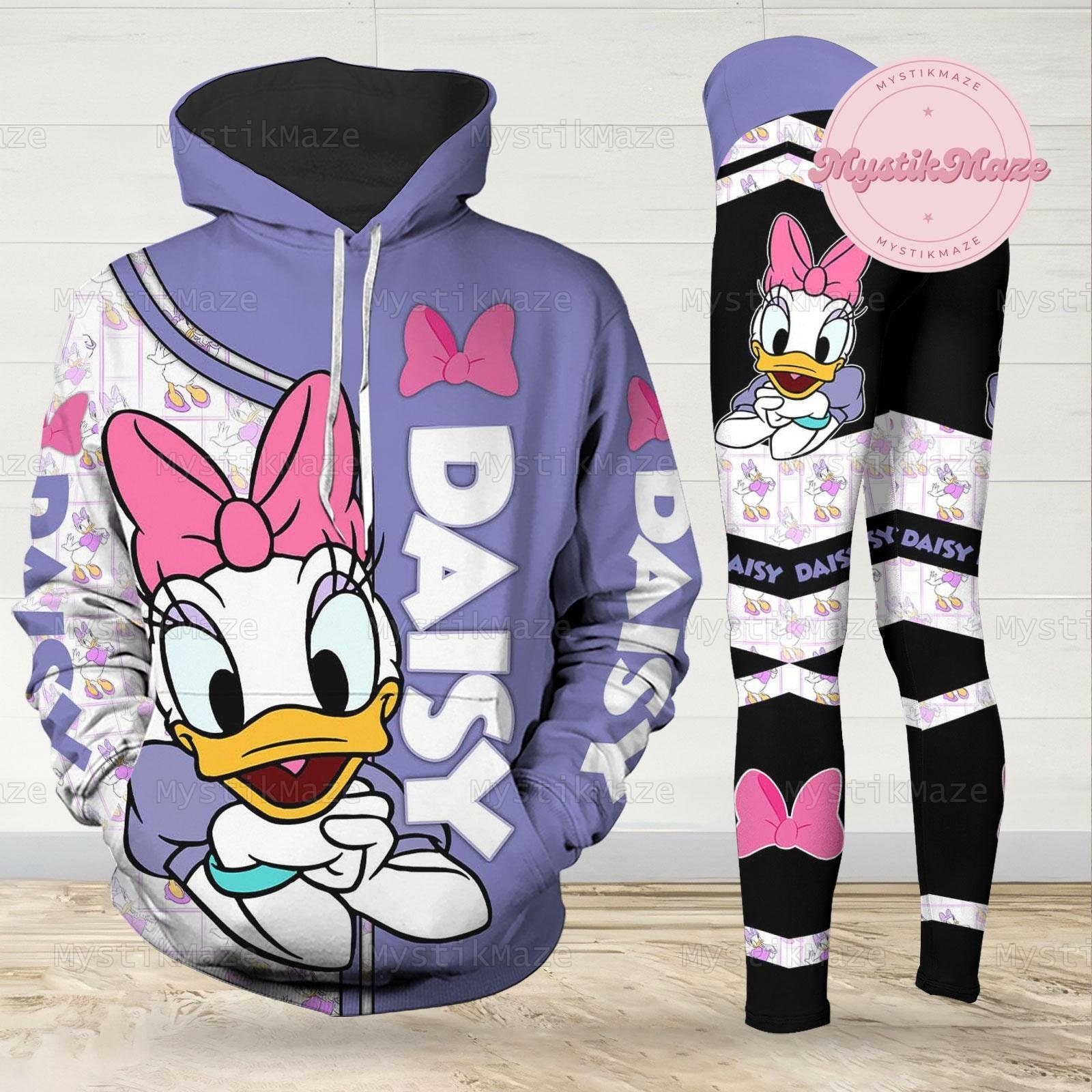 Daisy Duck Hoodie Legging, Daisy 3D Hoodie, Daisy Womens Legging