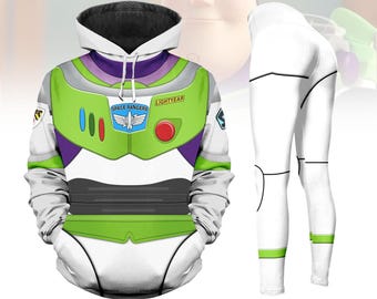 Buzz Lightyear Costume Hoodie/Leggings, Disneybound Space Ranger Cosplay Outfit, Disney Running Shirt, Toy Story Shirt, Gift For Her