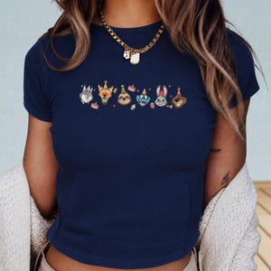 Disney Zootopia Embroidered Baby Tee,judy Hopps Nick Gary Yax Tee, Zootopia Mickey Women Top, Disneyland Family Shirt, Disneyworld Gift