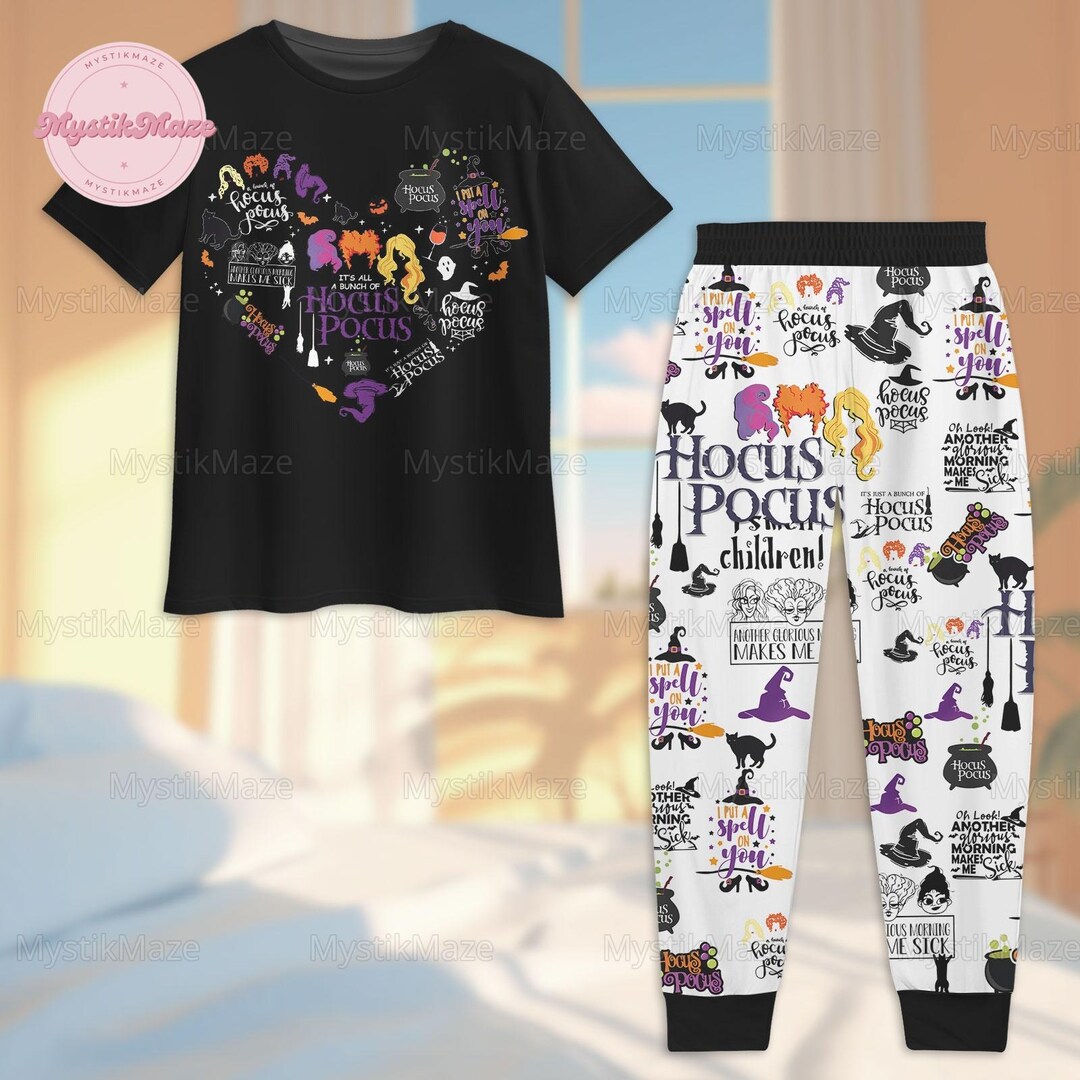 Hocus Pocus Pajamas Set, Sanderson Sisters Holiday Pajamas, Hocus Pocus  Witch Matching Pajamas Set, Hocus Pocus Pajamas Family